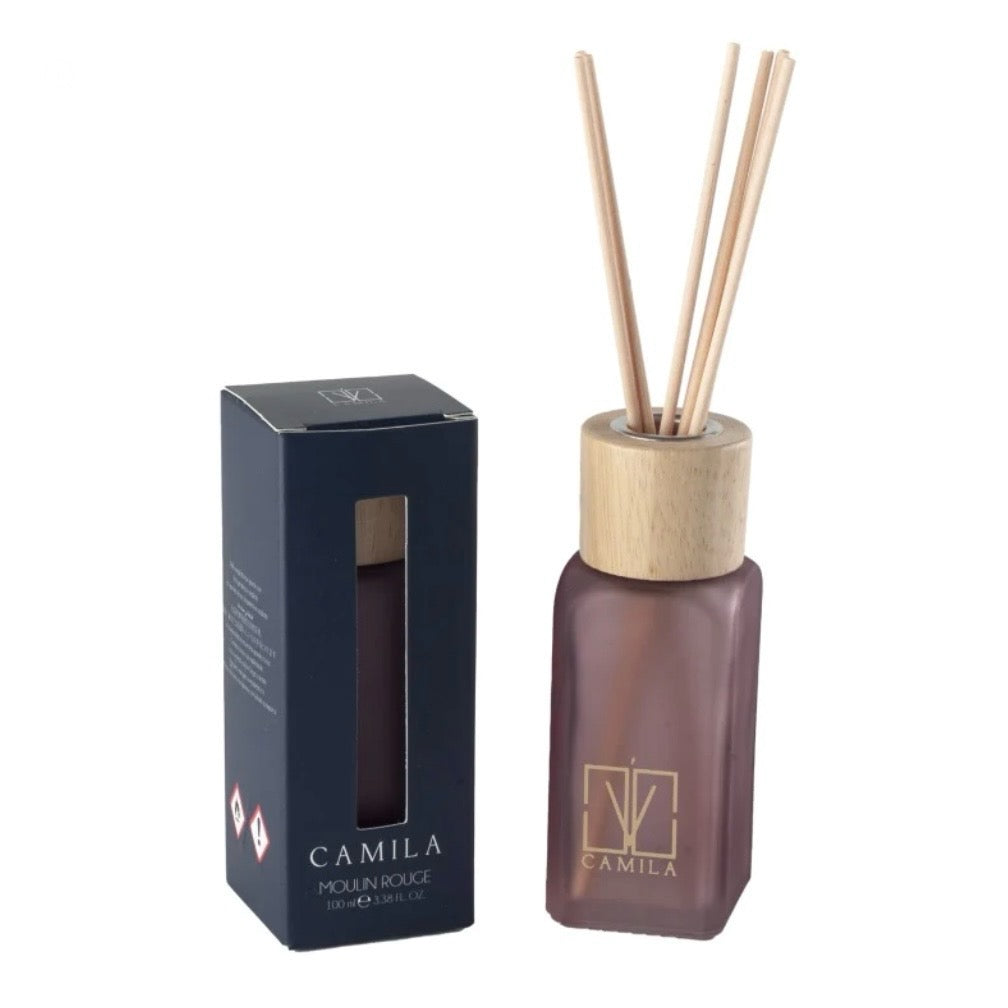 CAMILA HYPNOTIC - fragranza MOULIN ROUGE - ROSSO IMPERIALE Diffusore a Bastoncini Profumatore d&#39;ambiente - 100/200/500ml - clorophilla-shop