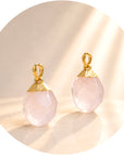 Quadrotted pink quartz pendant - affection and relationships