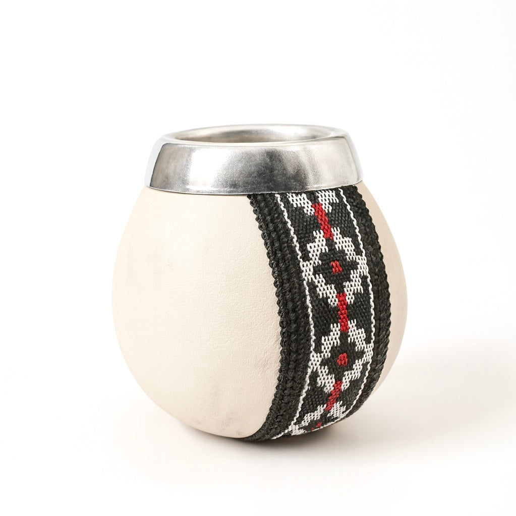 MATE CALABAZA RIVESTITA IN CUOIO