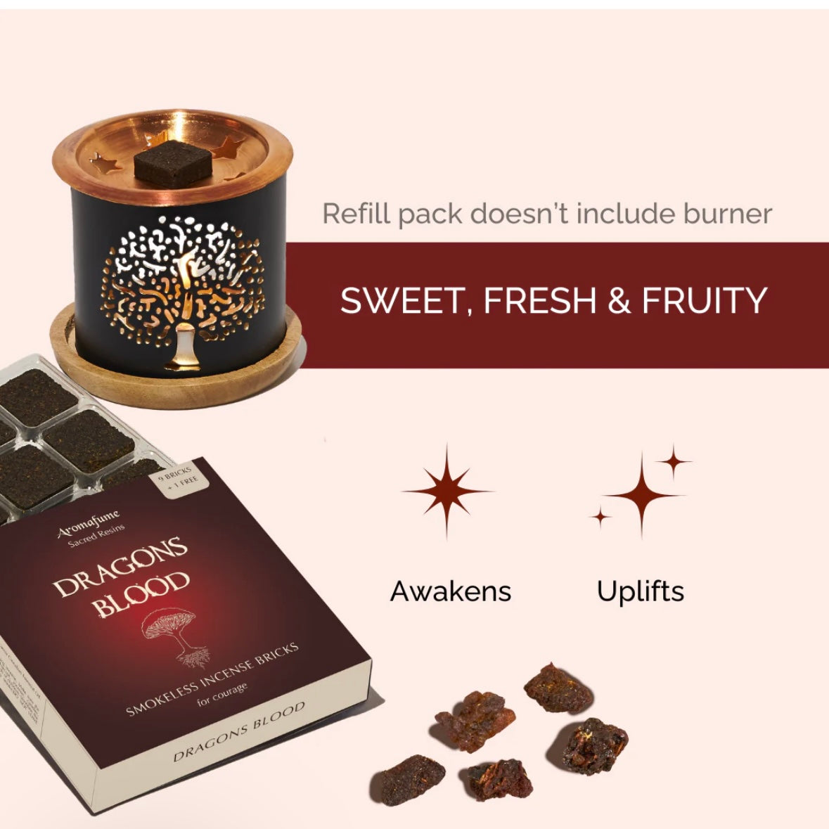 Aromafume Dragons Blood Mattoncini Incenso - Niente fumo e cenere