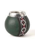 MATE CALABAZA RIVESTITA IN CUOIO