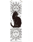 Stendardo da parete Gatto sole e luna - 116x33