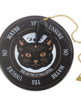 KIT DIVINAZIONE BLACK CAT MAGIC - Pendolo in ossidiana e tavola divinatoria in ceramica