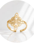 ANELLO NODO DELLA STREGA ORO - Protezione, forza interiore e connessione spirituale | Scopri su Clorophilla Shop