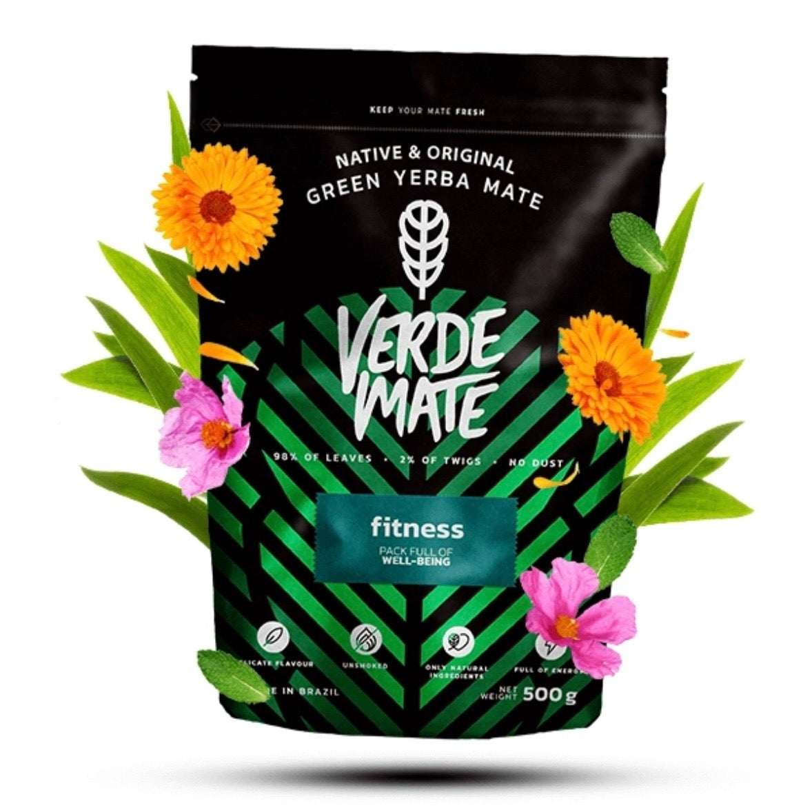 Verde Mate Fitness fiori ed erbe Pre allenamento - Yerba mate origine Brasile 500g