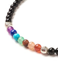 Mala Tibetana in Agata nera con Chakra - Collana Rosario