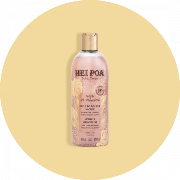 HEI POA HUILE DE DOUCHE NACRÉE TRÉSOR DE POLYNÉSIE - Olio doccia viso e corpo Tesoro della Polinesia