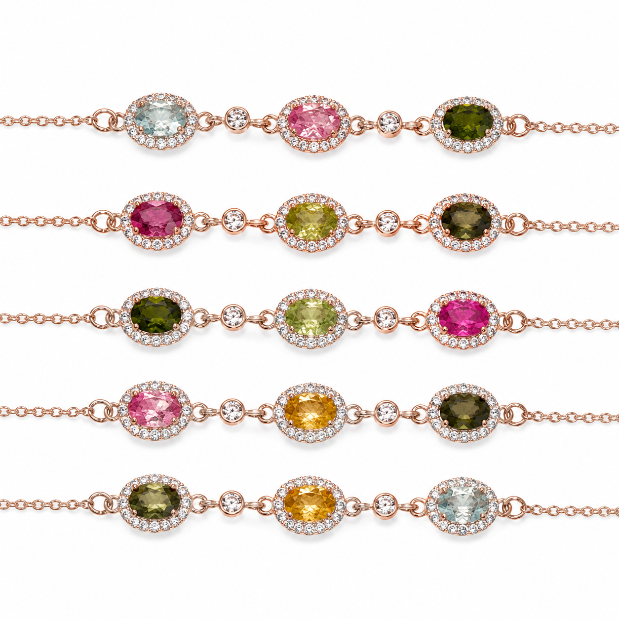 BRACCIALE IN TORMALINA MULTICOLORE - Equilibrio e benessere