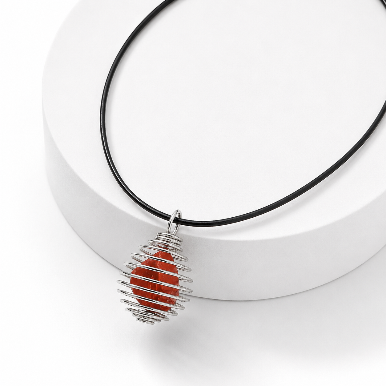 COLLANA GABBIETTA CON DIASPRO ROSSO - Protezione ed Energia