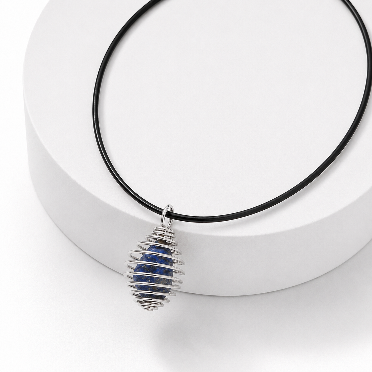 COLLANA GABBIETTA CON LAPISLAZZULI - Equilibrio e Guarigione