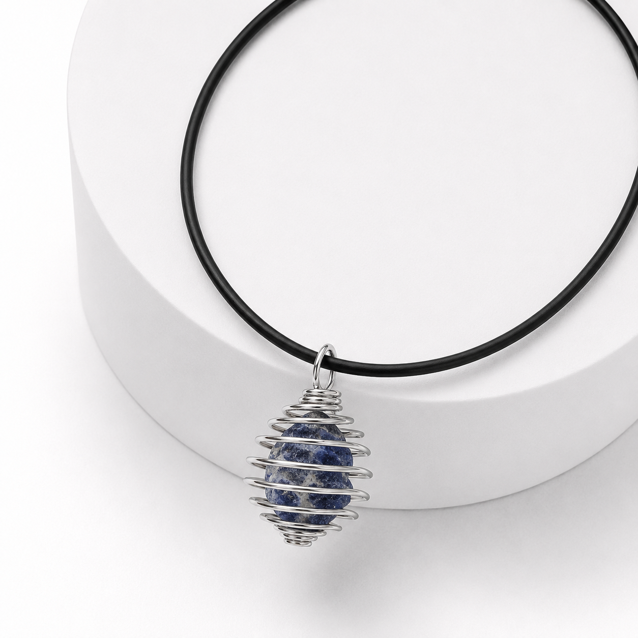 Necklace with pendant in raw association - self -esteem and intuition