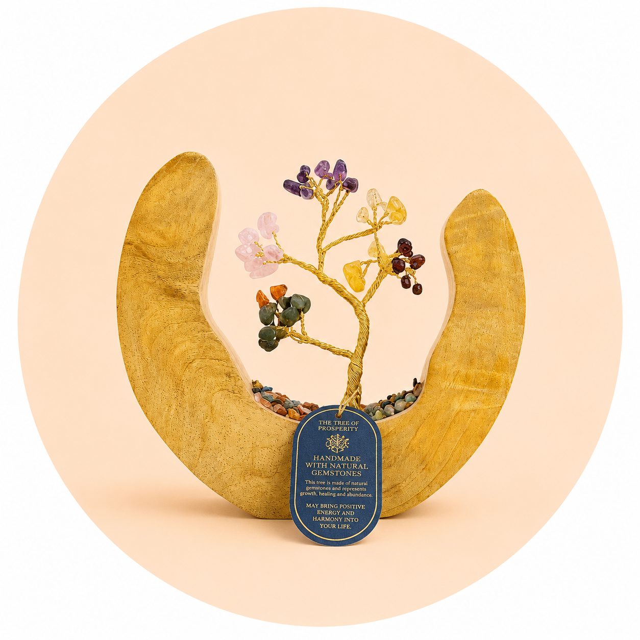 ALBERO 7 CHAKRA CON ANELLO IN MANGO - Riequilibrio energetico