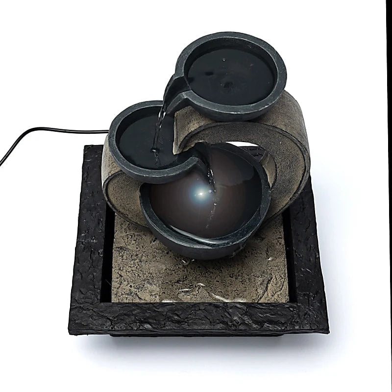 Water Fountain Heart Zen measures L - Integrated LED light