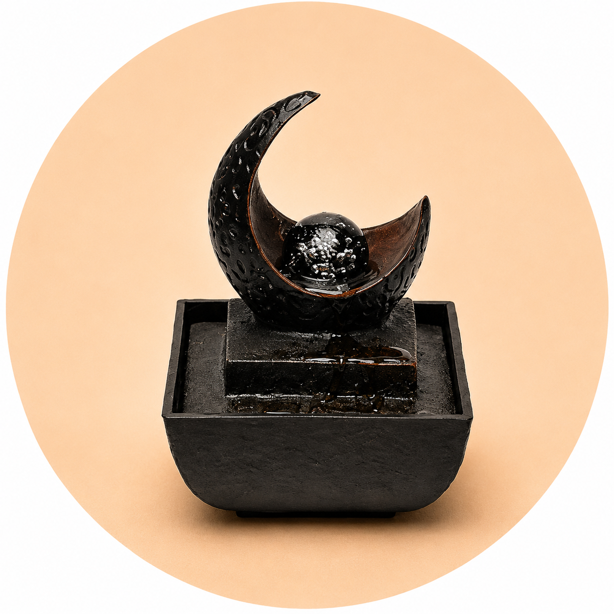 Zen water fountain with Luna - Integrated LED light