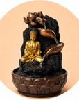 FONTANA D'ACQUA ZEN BUDDHA IN MEDITAZIONE - Luce led integrata