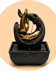 Zen water fountain with compassion Mudra - Integrated LED light