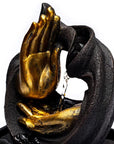 Zen water fountain with compassion Mudra - Integrated LED light