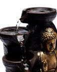 Zen water fountain with compassion Buddha - Integrated LED light