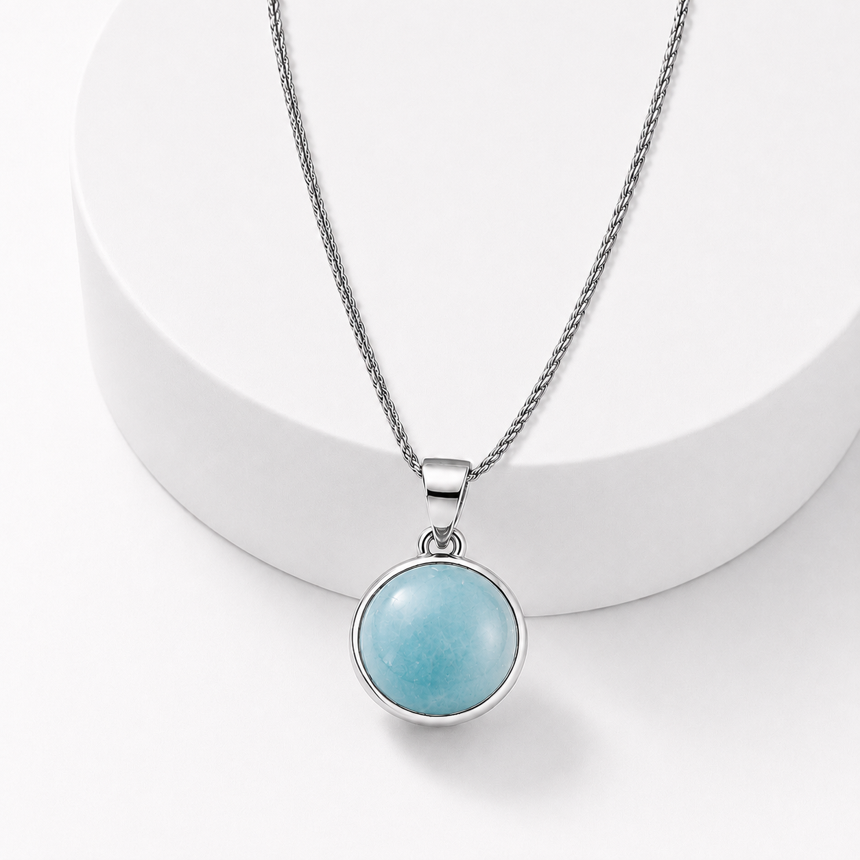 Collana con Larimar in Argento Sterling 925 – Calma e comunicazione
