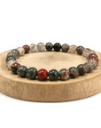 Bloodstone 6mm heliotrope diasppo blander - Strength, courage and purification