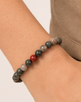 Bloodstone 6mm heliotrope diasppo blander - Strength, courage and purification