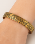 BRACCIALE TIBETANO IN RAME - 8 simboli buon auspicio