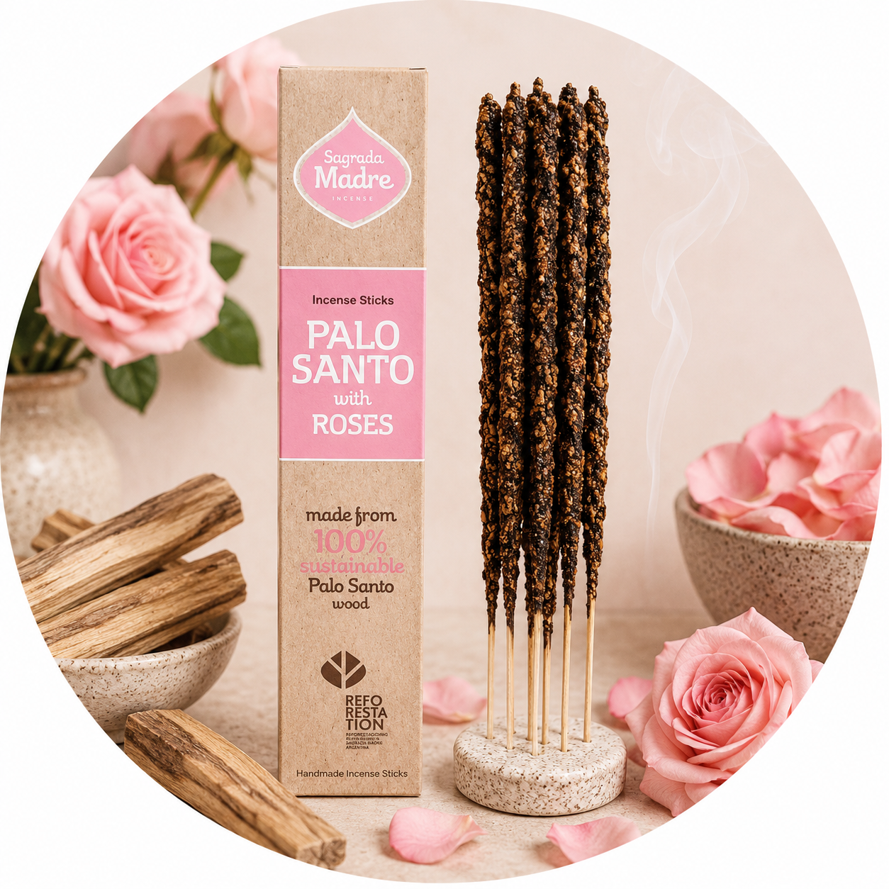 Sagrada Mother Incense in sticks Palo Holy Line - Santo and Rosa Palo