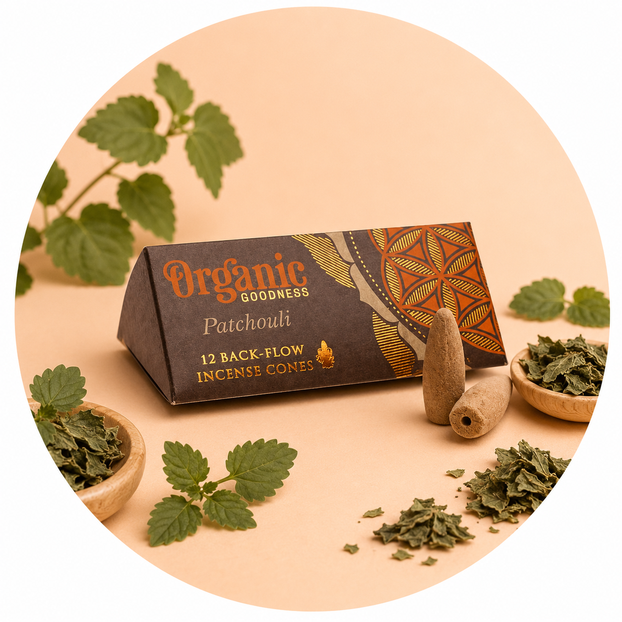 ORGANIC GOODNESS CONI DI INCENSO A CASCATA - Patchouli