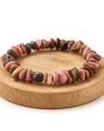 BRACCIALE SCAGLIE IN RODONITE - Pietra del perdono