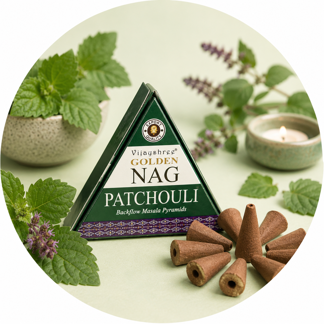 VIJAYSHREE CONI DI INCENSO A CASCATA - Patchouli