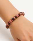 BRACCIALE SCAGLIE IN RODONITE - Pietra del perdono