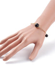 BRACCIALE IN OSSIDIANA NERA - Scudo energetico