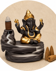 Burning in Cascata Ganesh in ceramic for incense in sticks and cones - Board at Fontana 10cm