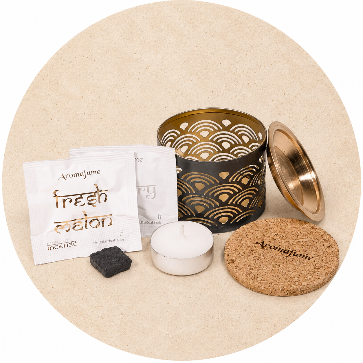 AROMAFUME KIT INCENSO IN MATTONCINI SENZA FUMO - Arcobaleno