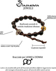 Samsara Bracciale tibetano Tormalina nera - Shamballa Unisex