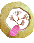 ALBERO IN QUARZO ROSA CON ANELLO IN MANGO - Amore e armonia