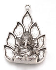 CIONDOLO TIBETANO GANESH ARGENTO ANTICO - Saggezza e prosperità