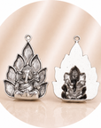 CIONDOLO TIBETANO GANESH ARGENTO ANTICO - Saggezza e prosperità