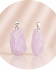 CIONDOLO IN KUNZITE GREZZA - Amore e guarigione emotiva
