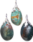 CIONDOLO IN ELIOTROPIO (BLOODSTONE) FOGLIA ARGENTO - Forza, coraggio e vitalità | Scopri su Clorophilla Shop
