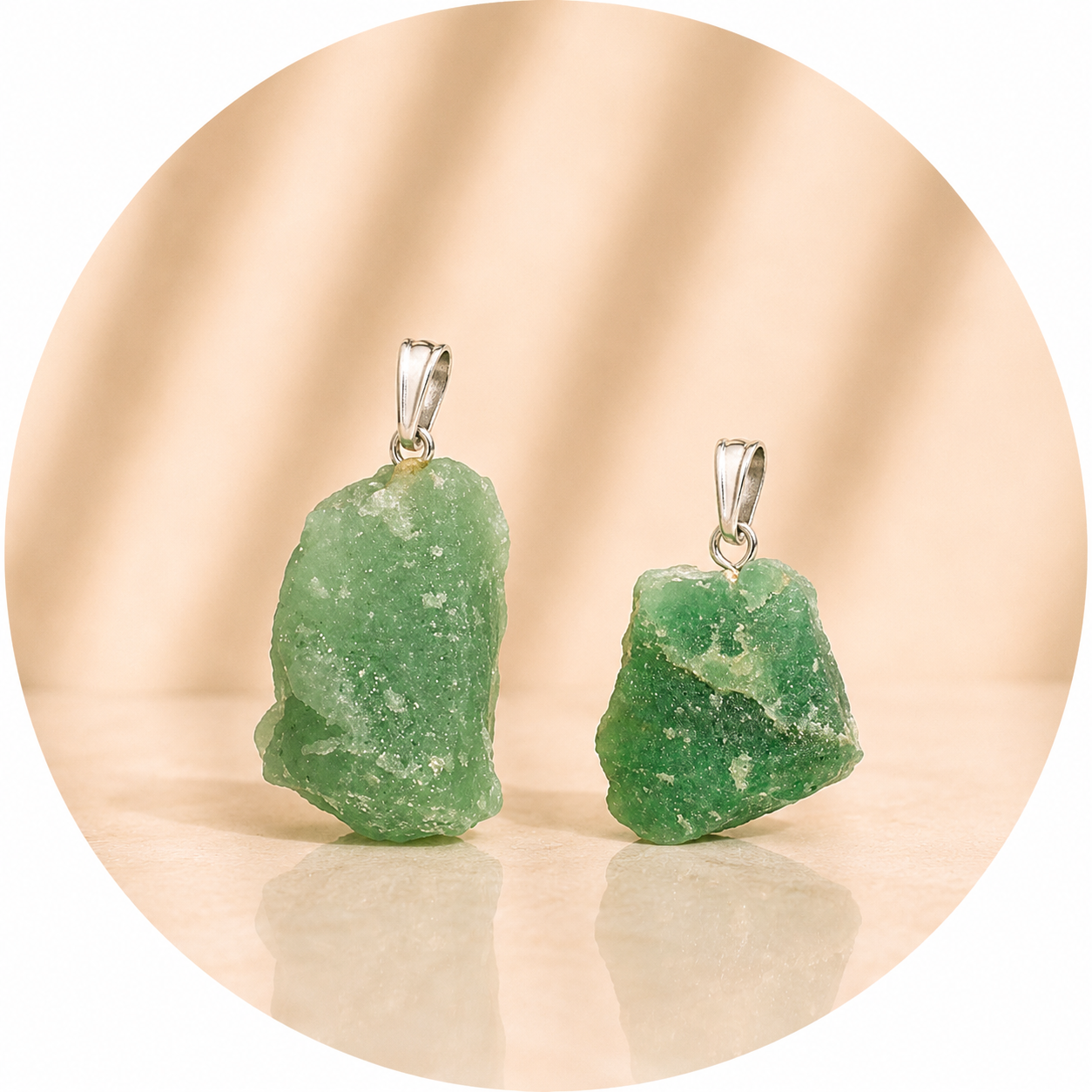 CIONDOLO IN QUARZO VERDE GREZZO - Benessere, equilibrio e rinnovamento | Scopri su Clorophilla Shop