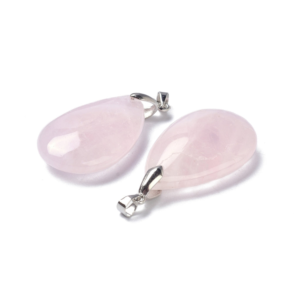 CIONDOLO LACRIMA IN QUARZO ROSA - Amore e armonia | Scopri su Clorophilla Shop