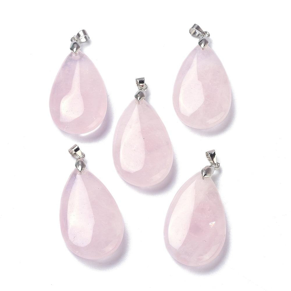 CIONDOLO LACRIMA IN QUARZO ROSA - Amore e armonia | Scopri su Clorophilla Shop