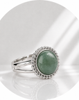 ANELLO IN AVVENTURINA VERDE - Fortuna, equilibrio e benessere