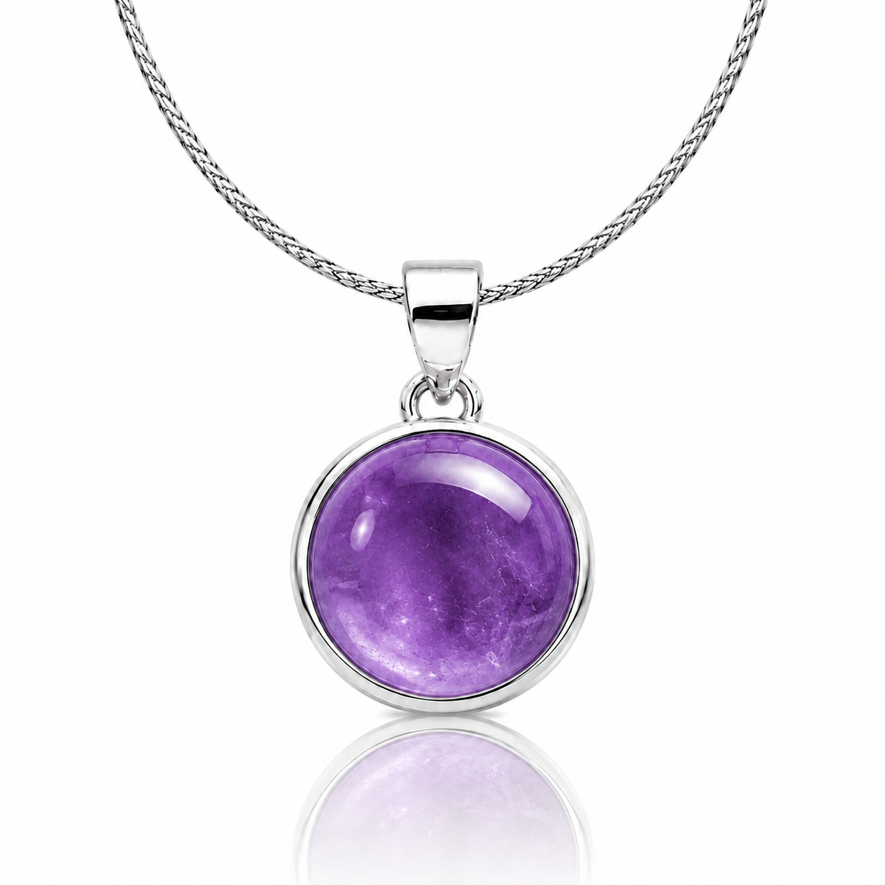 COLLANA CON AMETISTA ARGENTO 925 - Calma e rilassamento