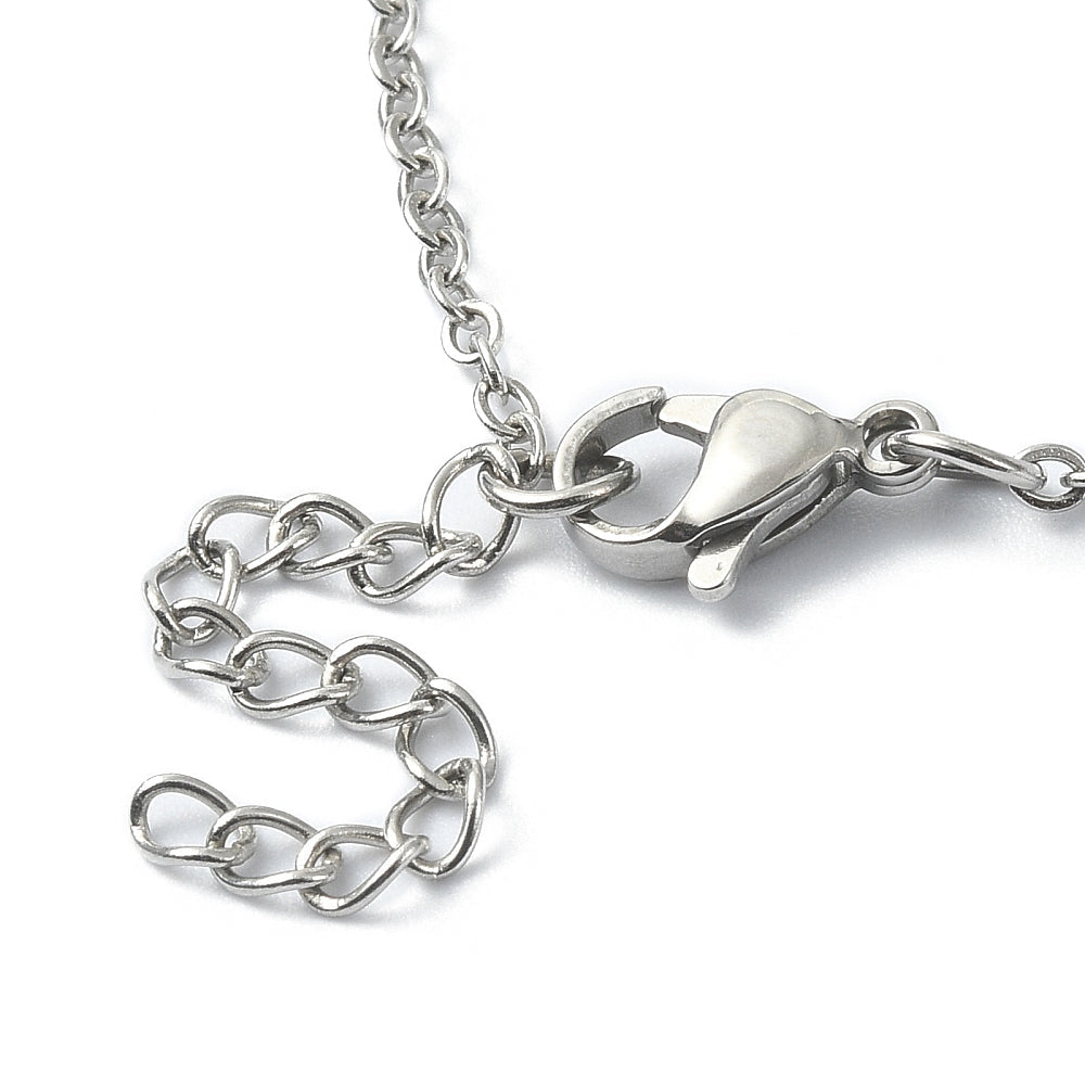 COLLANA CON GABBIETTA PER PIETRE - Acciaio 304