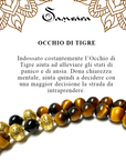 Samsara Mala Tibetana Occhio di tigre e Onice nero - Collana Rosario 108 grani