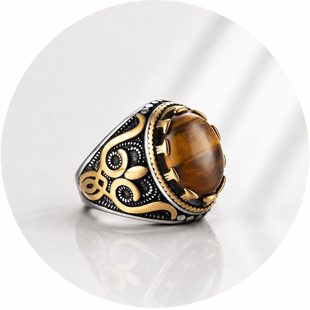 ANELLO IMPERIALE CON OCCHIO DI TIGRE - Forza e coraggio