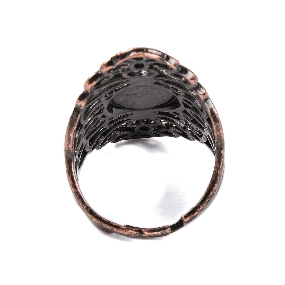 ANELLO RETRÒ IN OSSIDIANA NERA - Scudo energetico