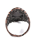 ANELLO RETRÒ IN OSSIDIANA NERA - Scudo energetico